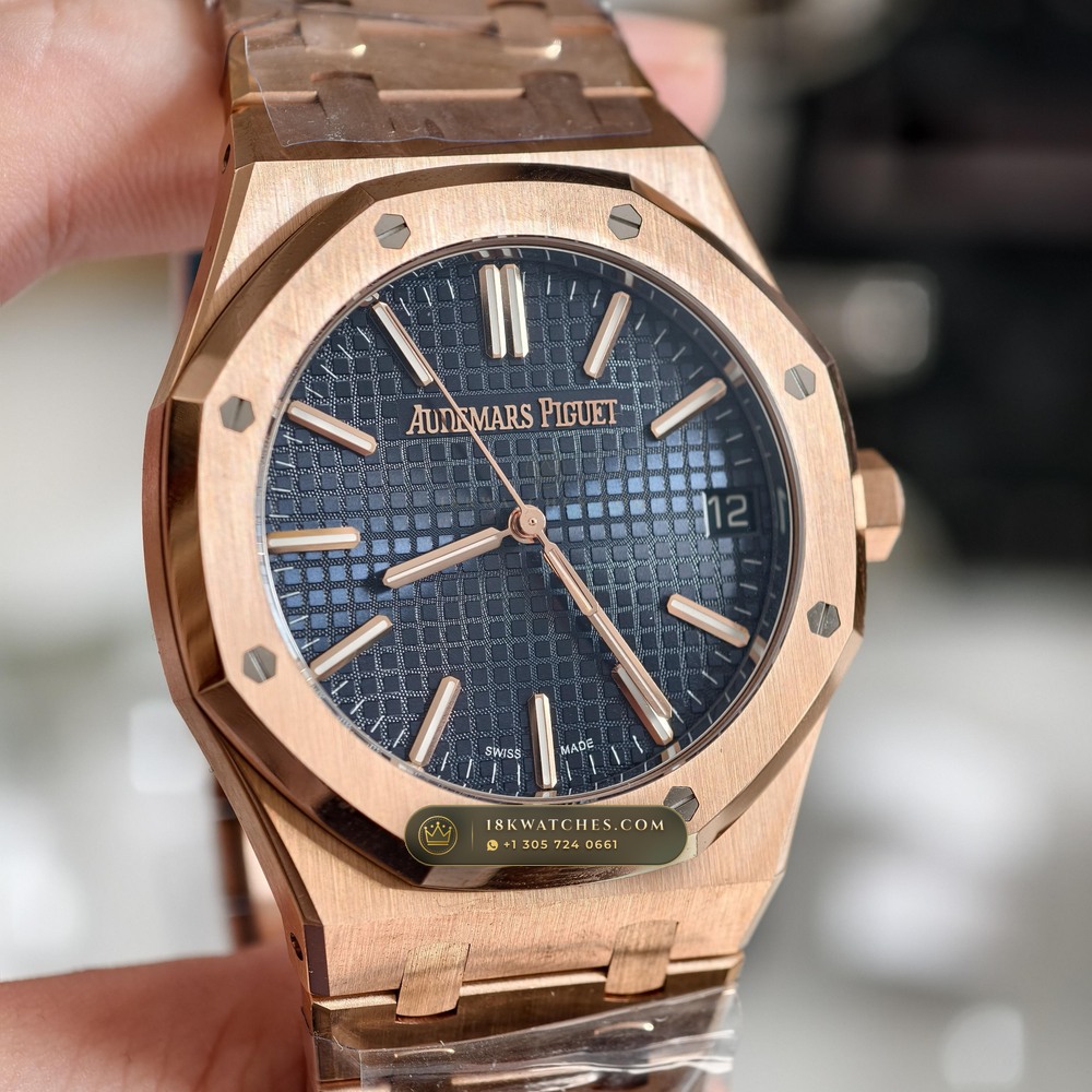 Audemars Piguet Royal Oak Selfwinding 41mm 18K Rose Gold Ref. 15510OR.OO.1320OR.01 — Studio Gallery Plate II in 18K Rose Gold Au750 (224.1g Verified Mass, Audemars Piguet Cal. 4302 - 70h Power Reserve)