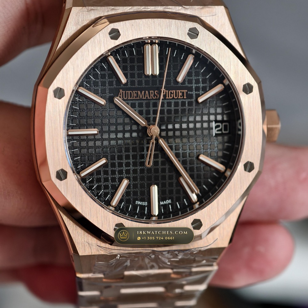 Audemars Piguet Royal Oak Selfwinding 41mm 18K Rose Gold Ref. 15510OR.OO.1320OR.01 — Studio Gallery Plate III in 18K Rose Gold Au750 (224.1g Verified Mass, Audemars Piguet Cal. 4302 - 70h Power Reserve)