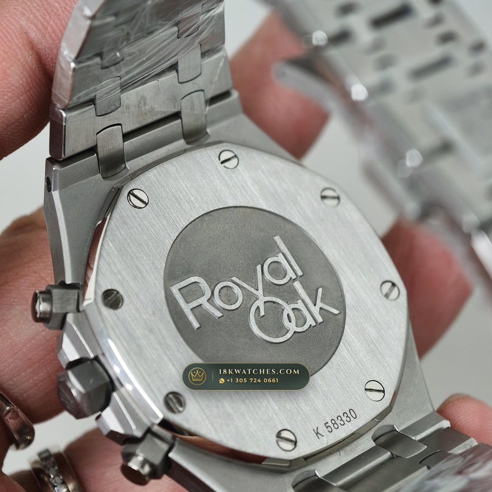 Audemars Piguet Royal Oak Selfwinding Chronograph 41mm Cal. FP1185 Ref. 26331ST.OO.1220ST.01 — Studio Gallery Plate V in 904L Stainless Steel Custom Architecture (180.8g Verified Mass, Audemars Piguet Cal. 2385 Column-Wheel Chronograph)