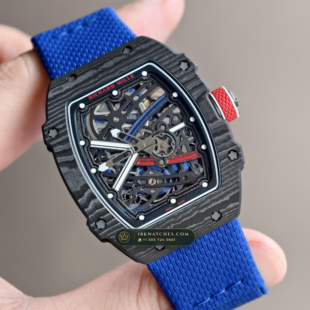 Richard Mille RM 67-02 Automatic Extra-Flat Sebastien Ogier Carbon TPT Geneva Atelier Spec — Studio Gallery Plate II in Carbon TPT & Grade 5 Titanium (33.6g Verified Mass, Richard Mille Cal. CRMA7 Skeletonized Titanium)