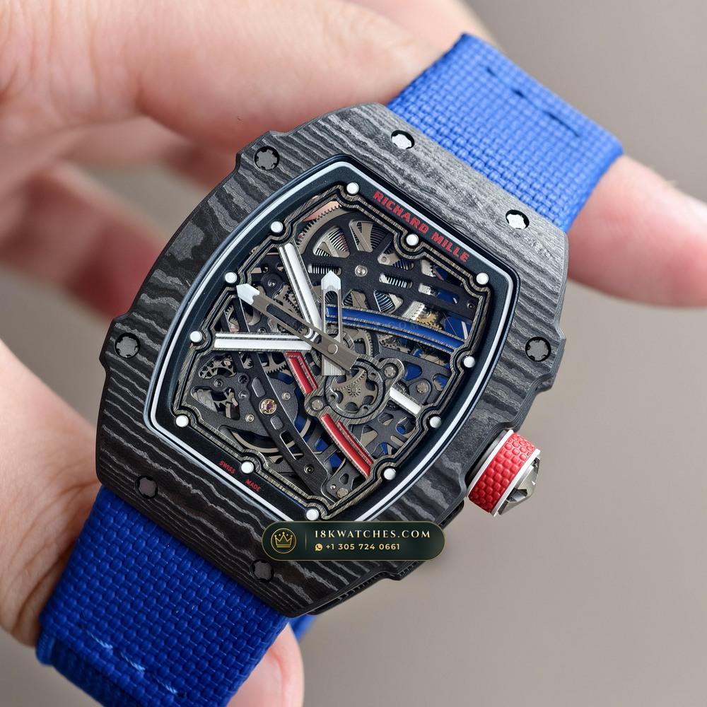 Richard Mille RM 67-02 Automatic Extra-Flat Sebastien Ogier Carbon TPT Geneva Atelier Spec — Studio Gallery Plate III in Carbon TPT & Grade 5 Titanium (33.6g Verified Mass, Richard Mille Cal. CRMA7 Skeletonized Titanium)