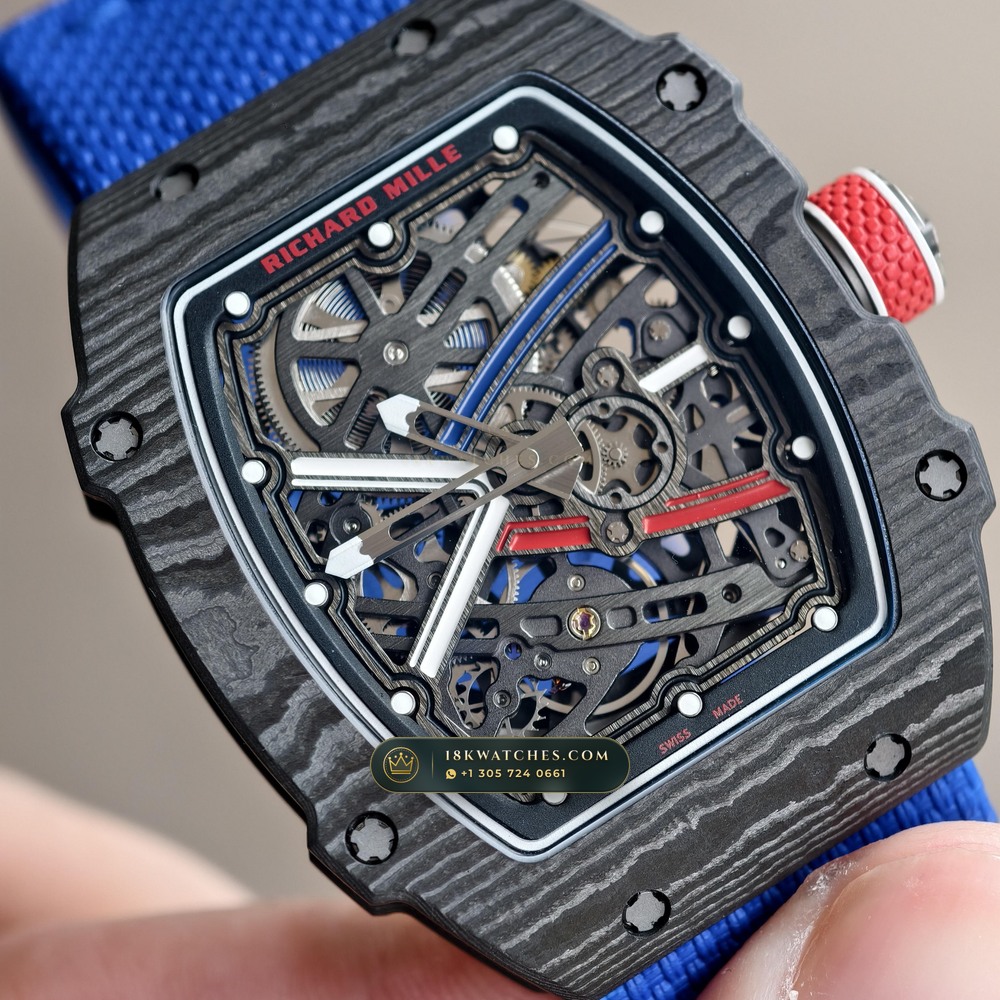 Richard Mille RM 67-02 Automatic Extra-Flat Sebastien Ogier Carbon TPT Geneva Atelier Spec — Studio Gallery Plate IV in Carbon TPT & Grade 5 Titanium (33.6g Verified Mass, Richard Mille Cal. CRMA7 Skeletonized Titanium)