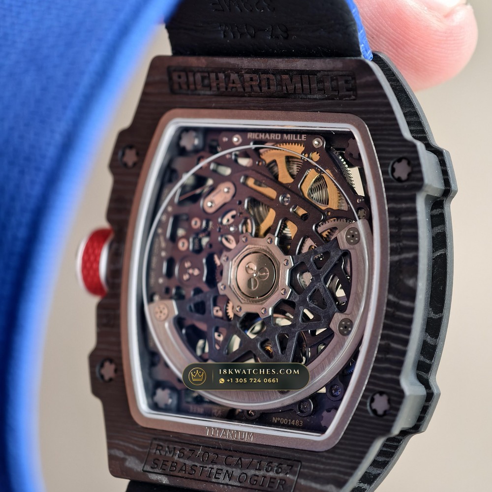 Richard Mille RM 67-02 Automatic Extra-Flat Sebastien Ogier Carbon TPT Geneva Atelier Spec — Studio Gallery Plate VIII in Carbon TPT & Grade 5 Titanium (33.6g Verified Mass, Richard Mille Cal. CRMA7 Skeletonized Titanium)