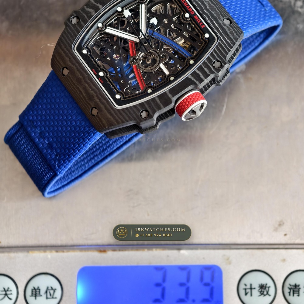 Richard Mille RM 67-02 Automatic Extra-Flat Sebastien Ogier Carbon TPT Geneva Atelier Spec — Studio Gallery Plate IX in Carbon TPT & Grade 5 Titanium (33.6g Verified Mass, Richard Mille Cal. CRMA7 Skeletonized Titanium)