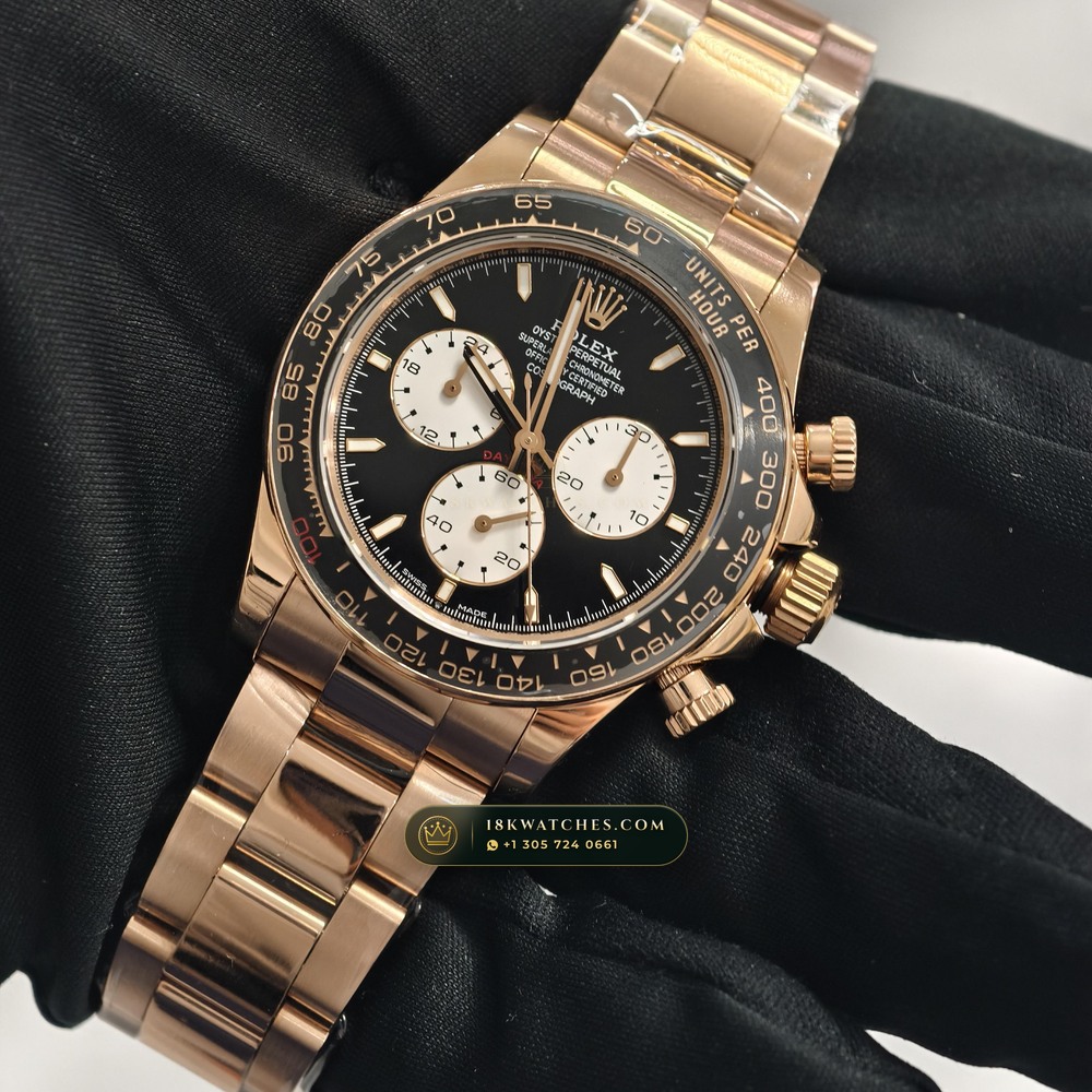 Rolex Cosmograph Daytona Le Mans 100th Anniversary 18K Everose Gold Ref. 126525LN — Studio Gallery Plate III in 18K Rose Gold Au750 (216.6g Verified Mass, Rolex Manufacture Cal. 4132 - 24h Le Mans)