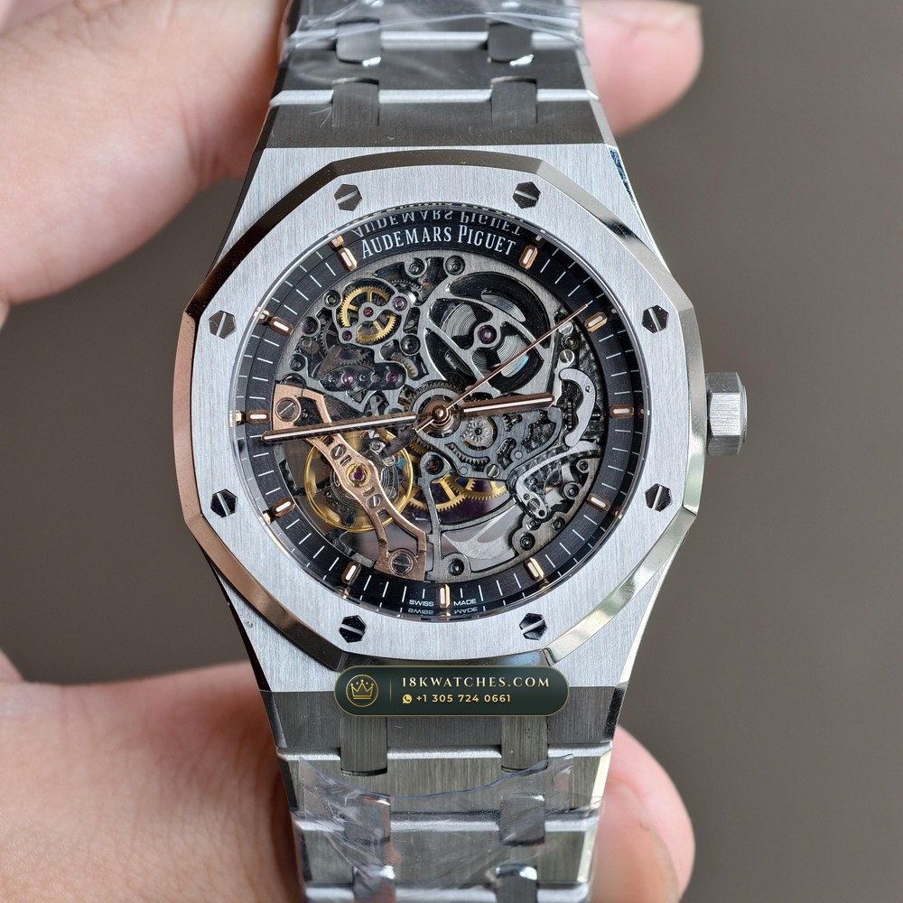Audemars Piguet Royal Oak Double Balance Wheel Openworked 41mm 5-Axis CNC Case Ref. 15407ST.OO.1220ST.01