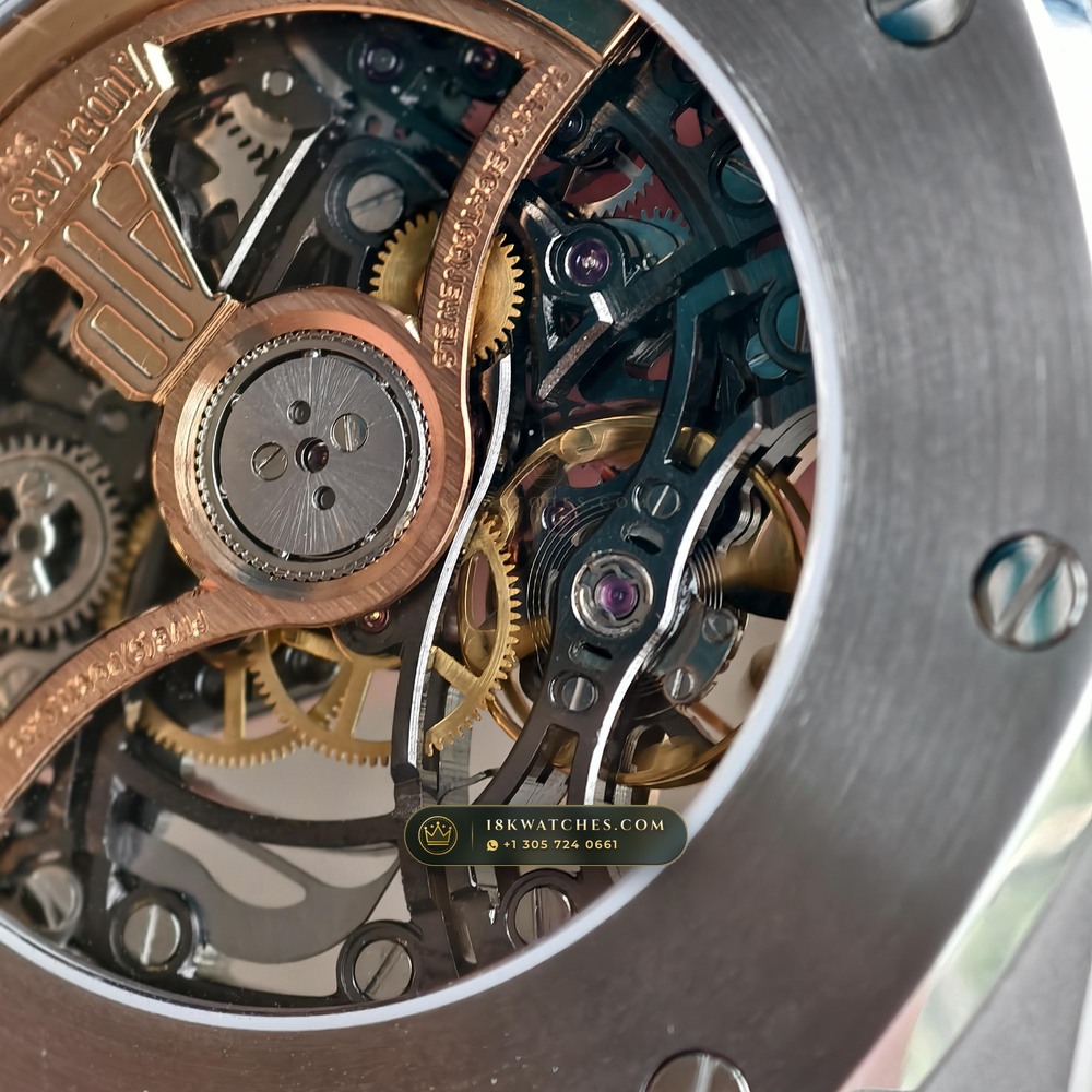 Audemars Piguet Royal Oak Double Balance Wheel Openworked 41mm 5-Axis CNC Case Ref. 15407ST.OO.1220ST.01 — Studio Gallery Plate IX in 904L Stainless Steel Custom Architecture (162.0g Verified Mass, Audemars Piguet Cal. 3132 Dual-Balance Openworked)