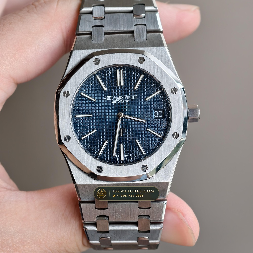 Audemars Piguet Royal Oak Jumbo Extra-Thin 39mm Custom Tapestry Dial 5-Axis CNC Case Ref. 15202ST.OO.1240ST.01