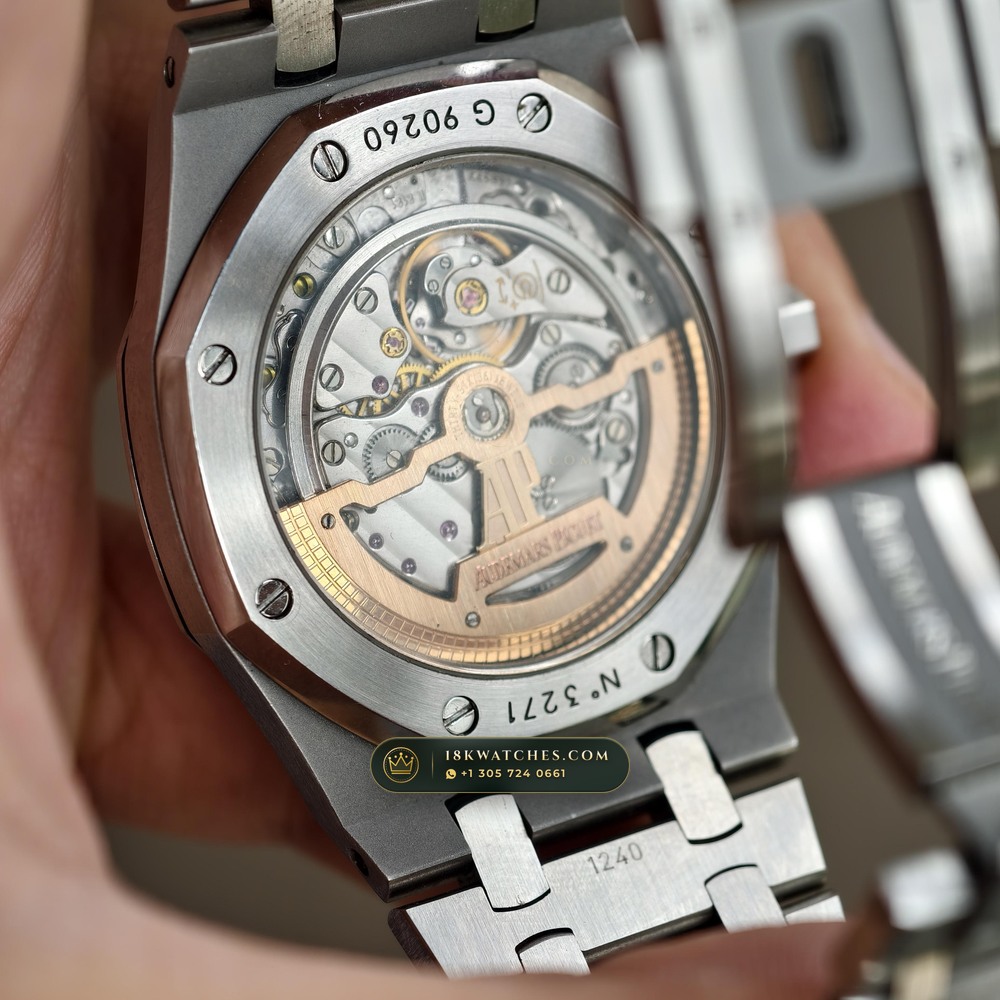 Audemars Piguet Royal Oak Jumbo Extra-Thin 39mm Custom Tapestry Dial 5-Axis CNC Case Ref. 15202ST.OO.1240ST.01 — Studio Gallery Plate VI in 904L Stainless Steel Custom Architecture (103.5g Verified Mass, Audemars Piguet Cal. 2121 Ultra-Thin)