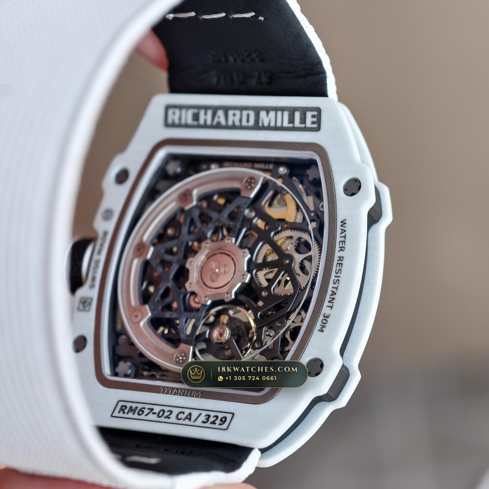 Richard Mille RM 67-02 Automatic Extra-Flat UAE Limited Edition Chronometer Regulated Spec — Studio Gallery Plate VII in Carbon TPT & Grade 5 Titanium (33.3g Verified Mass, Richard Mille Cal. CRMA7 Skeletonized Titanium)