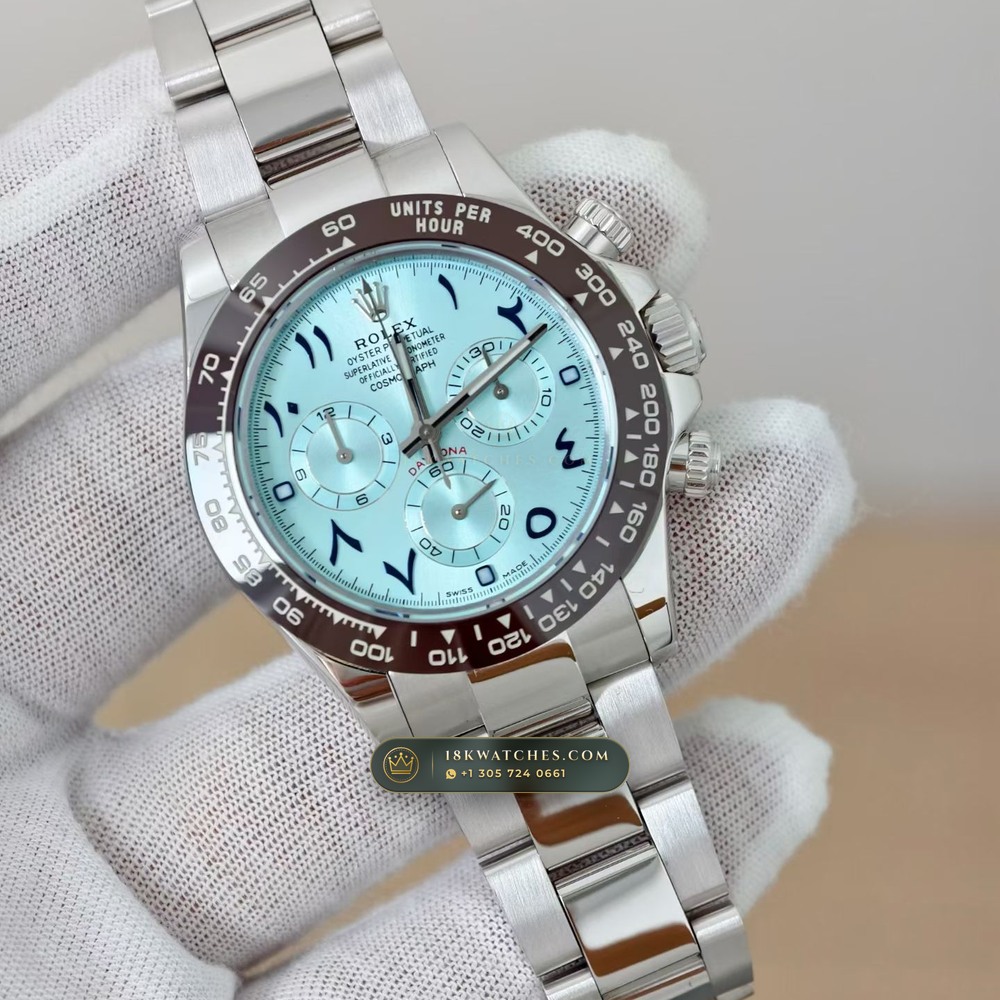 Rolex Cosmograph Daytona 950 Platinum Ref. 116506 — Studio Gallery Plate II in 950 Platinum Pt950 (282.1g Verified Mass, Rolex Manufacture Cal. 4130 - 72h Power Reserve)