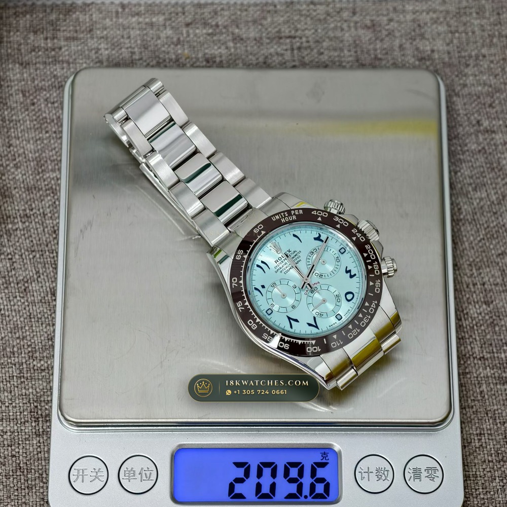 Rolex Cosmograph Daytona 950 Platinum Ref. 116506 — Studio Gallery Plate VIII in 950 Platinum Pt950 (282.1g Verified Mass, Rolex Manufacture Cal. 4130 - 72h Power Reserve)