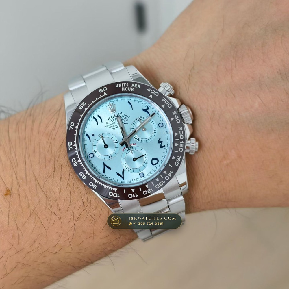 Rolex Cosmograph Daytona 950 Platinum Ref. 116506 — Studio Gallery Plate IX in 950 Platinum Pt950 (282.1g Verified Mass, Rolex Manufacture Cal. 4130 - 72h Power Reserve)