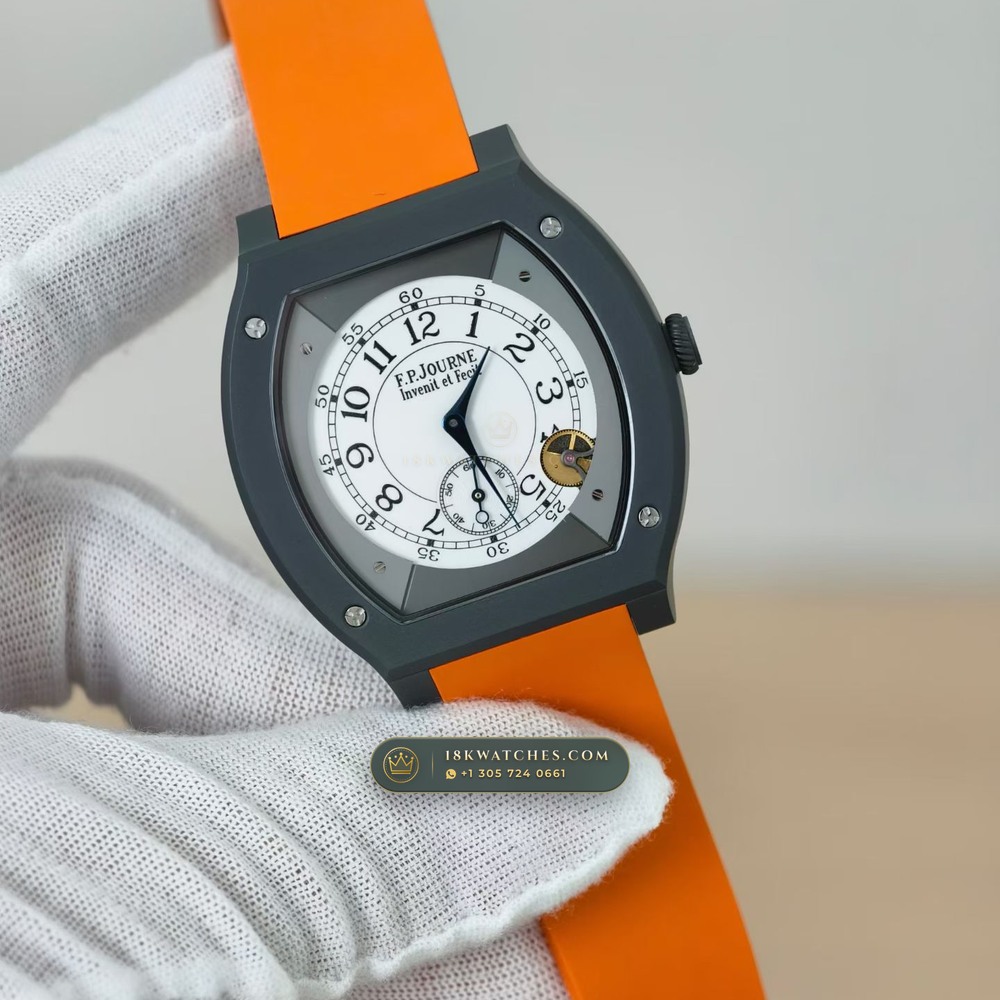 F.P. Journe Elegante 48mm Titalyt Luminescent Dial Ref. EL-TI-48 — Studio Gallery Plate II in Grade 5 Titanium Monobloc (57.9g Verified Mass, F.P. Journe Cal. 1210 Electromechanical - 18K Rose Gold Rotor)