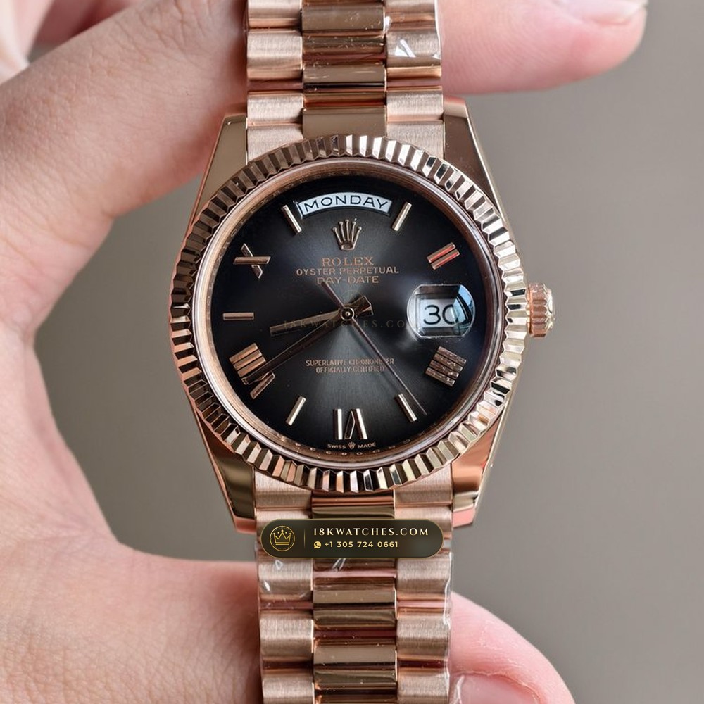 Rolex Day-Date 40 Graduated Slate Ombre Dial 18K Everose Gold Ref. 228235