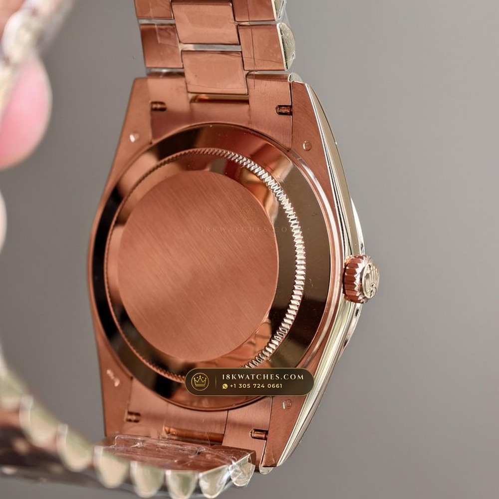 Rolex Day-Date 40 Graduated Slate Ombre Dial 18K Everose Gold Ref. 228235 — Studio Gallery Plate VI in 18K Rose Gold Au750 (210.3g Verified Mass, Rolex Manufacture Cal. 3255 - 70h Power Reserve)