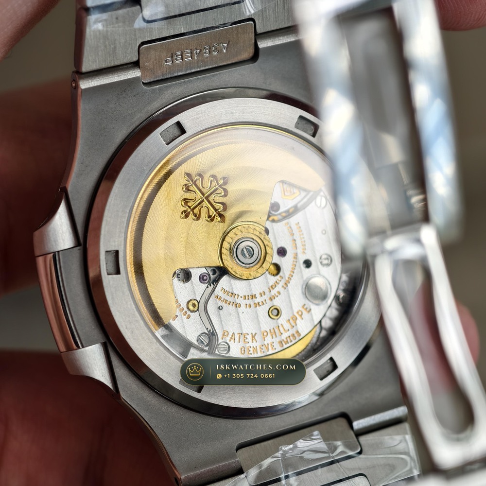 Patek Philippe Nautilus Self-Winding Ref. 5711/1A-001 — Studio Gallery Plate VIII in 904L Stainless Steel Custom Architecture (114.6g Verified Mass, Patek Philippe Cal. 26-330 S C / Cal. 324 S C - 21K Gold Rotor)