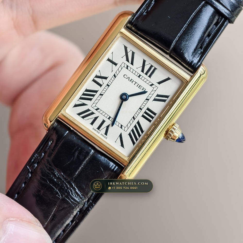 Cartier Tank Louis Cartier Large 18K Yellow Gold Ref. WGTA0011 — Studio Gallery Plate III in 18K Yellow Gold Au750 (45.9g Verified Mass, Cartier Manufacture Cal. 1917 MC)