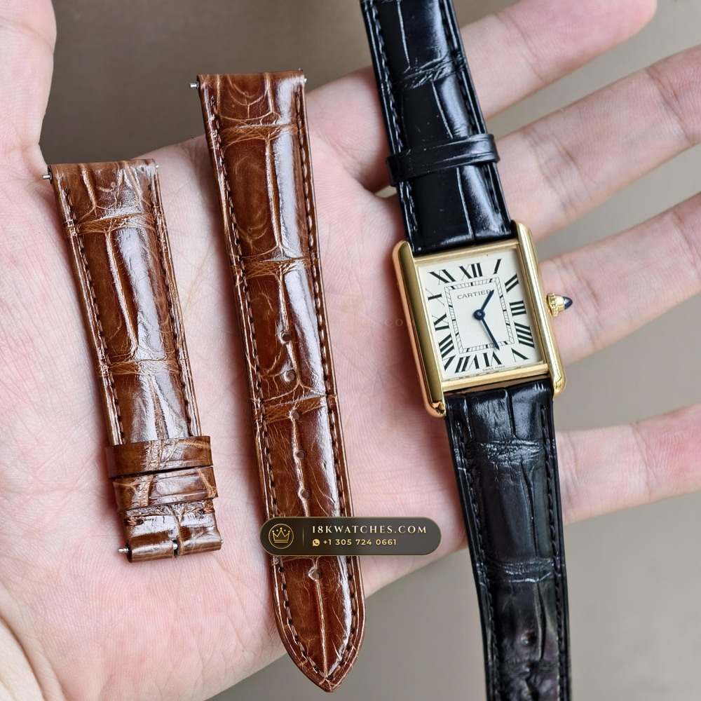 Cartier Tank Louis Cartier Large 18K Yellow Gold Ref. WGTA0011 — Studio Gallery Plate VII in 18K Yellow Gold Au750 (45.9g Verified Mass, Cartier Manufacture Cal. 1917 MC)