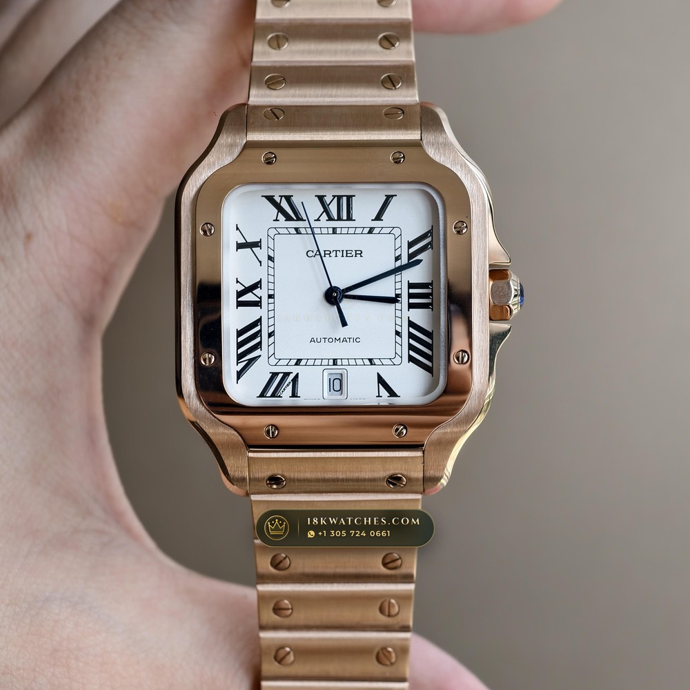 Cartier Santos de Cartier Large Full 18K Rose Gold Ref. WGSA0028
