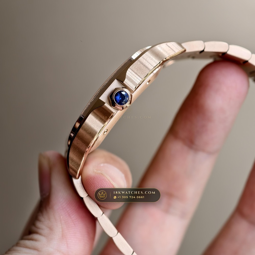 Cartier Santos de Cartier Large Full 18K Rose Gold Ref. WGSA0028 — Studio Gallery Plate IV in 18K Rose Gold Au750 (178.1g Verified Mass, Cartier Manufacture Cal. 1847 MC / Skeleton Cal. 9611 MC)