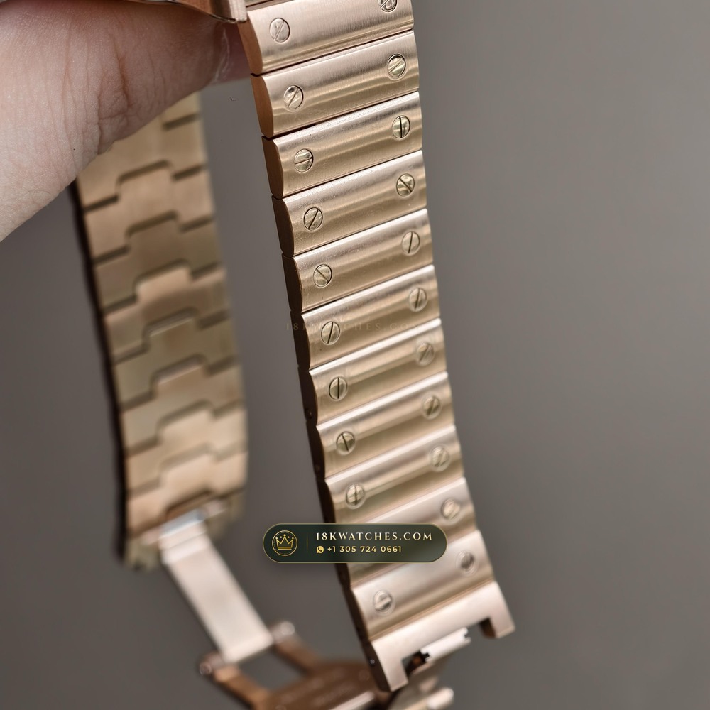 Cartier Santos de Cartier Large Full 18K Rose Gold Ref. WGSA0028 — Studio Gallery Plate VII in 18K Rose Gold Au750 (178.1g Verified Mass, Cartier Manufacture Cal. 1847 MC / Skeleton Cal. 9611 MC)