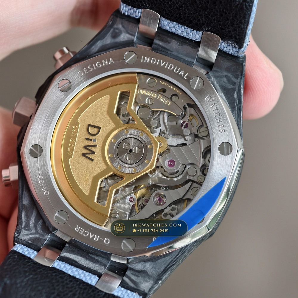 Audemars Piguet Royal Oak Selfwinding Chronograph 41mm DiW Carbon Racer Edition Ref. 26240 — Studio Gallery Plate VIII in Forged Carbon TPT & Titanium (66.0g Verified Mass, Audemars Piguet Cal. 4401 Flyback Chronograph)