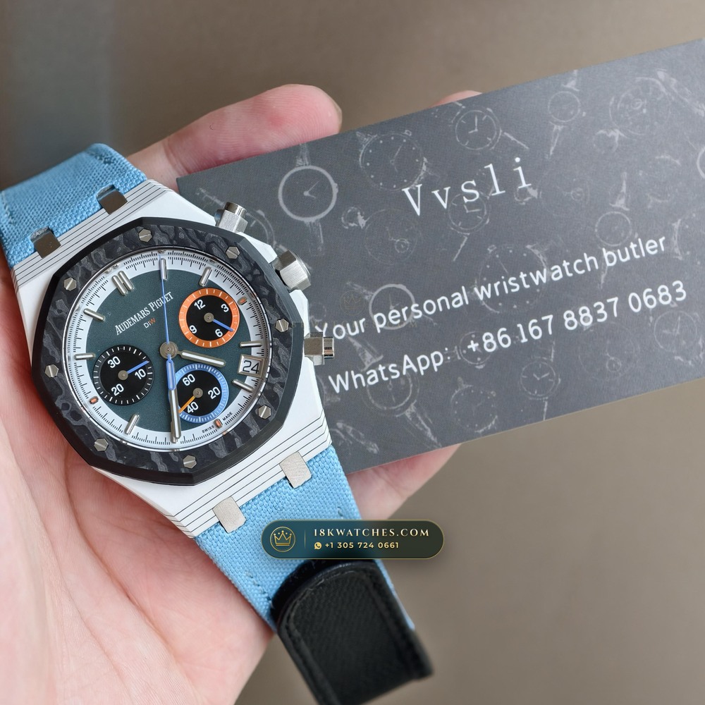 Audemars Piguet Royal Oak Selfwinding Chronograph 41mm DiW Carbon Racer Edition 5-Axis CNC Case Ref. 26240 — Studio Gallery Plate XI in Forged Carbon TPT & Titanium (65.9g Verified Mass, Audemars Piguet Cal. 4401 Flyback Chronograph)