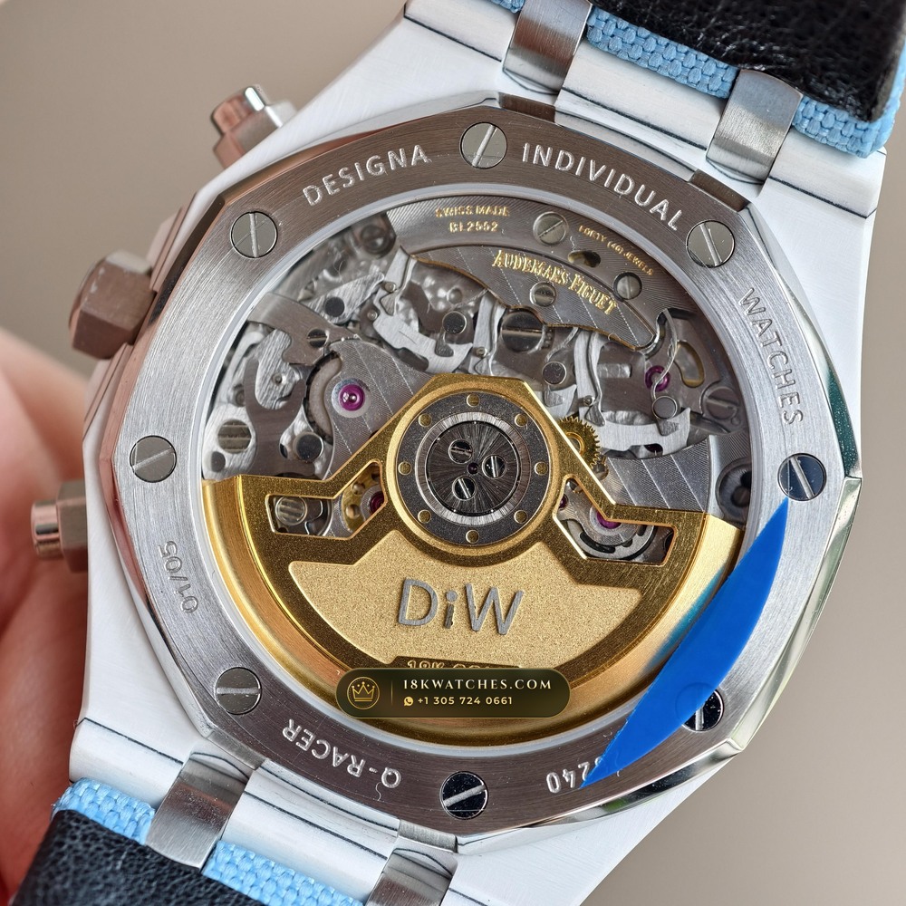 Audemars Piguet Royal Oak Selfwinding Chronograph 41mm DiW Carbon Racer Edition 5-Axis CNC Case Ref. 26240 — Studio Gallery Plate VII in Forged Carbon TPT & Titanium (65.9g Verified Mass, Audemars Piguet Cal. 4401 Flyback Chronograph)