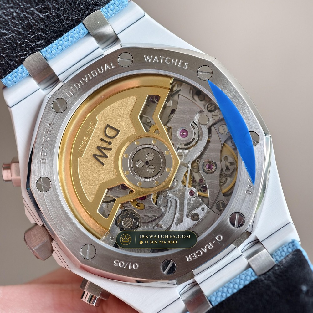 Audemars Piguet Royal Oak Selfwinding Chronograph 41mm DiW Carbon Racer Edition 5-Axis CNC Case Ref. 26240 — Studio Gallery Plate VIII in Forged Carbon TPT & Titanium (65.9g Verified Mass, Audemars Piguet Cal. 4401 Flyback Chronograph)