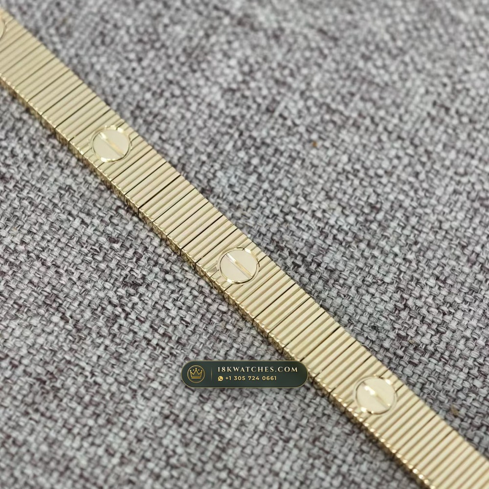 Cartier Love Unlimited Bracelet Timepiece 18K Rose Gold Ref. WJLO0002 — Studio Gallery Plate V in 18K Rose Gold Au750 (64.5g Verified Mass, Cartier Swiss Horological Movement)