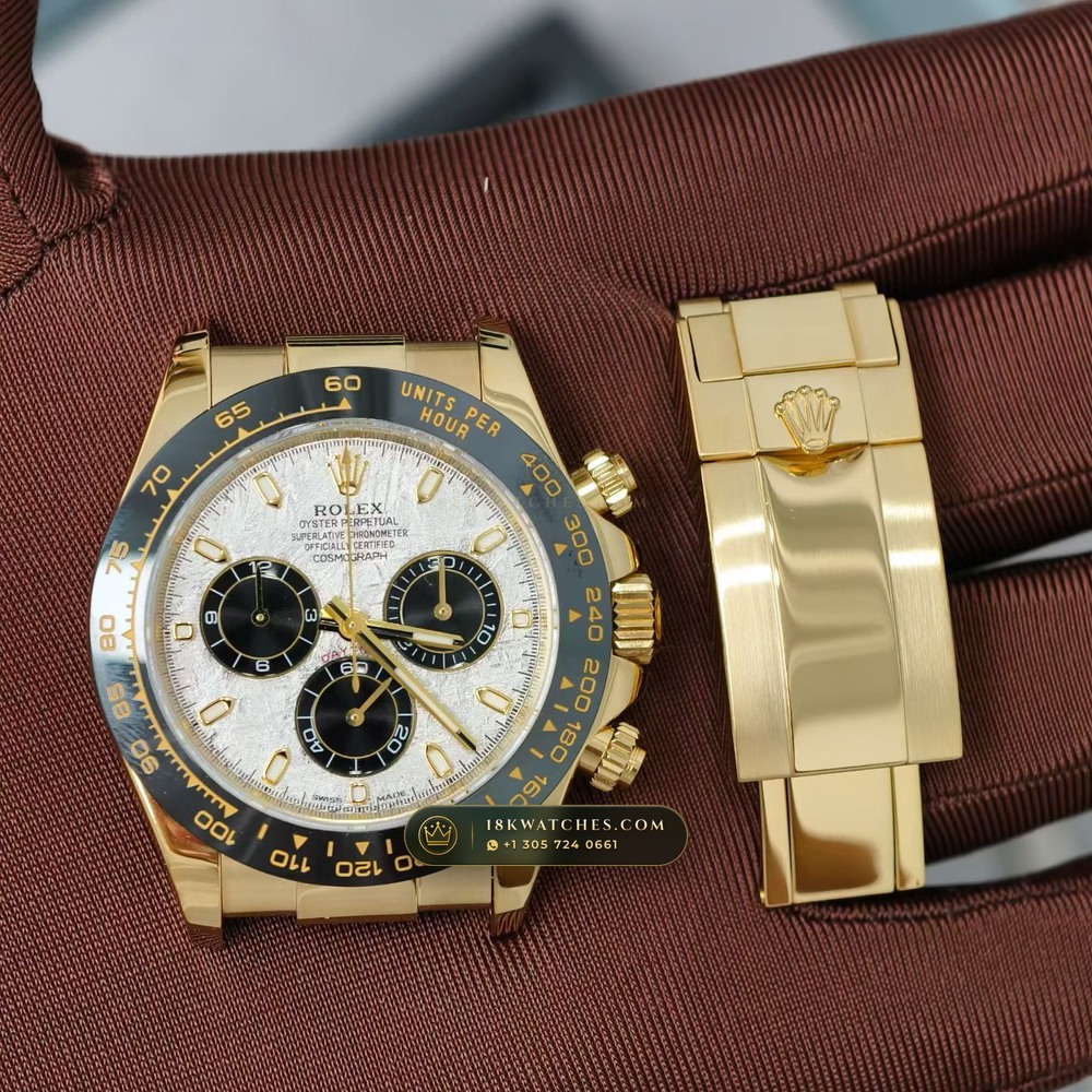 Rolex Cosmograph Daytona Gibeon Meteorite Dial 18K Yellow Gold Ref. 116518LN