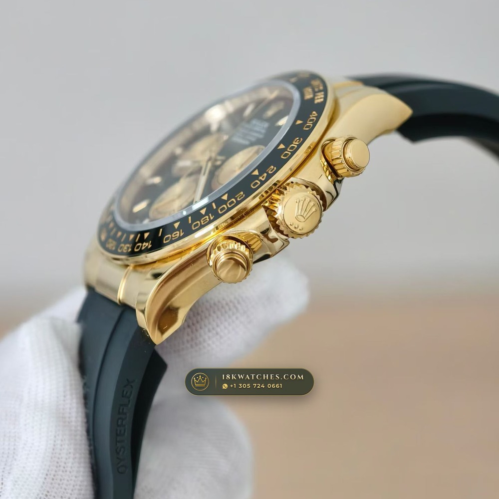 Rolex Cosmograph Daytona 18K Yellow Gold Free-Sprung Calibre Ref. 126518LN — Studio Gallery Plate IV in 18K Yellow Gold Au750 (160.6g Verified Mass, Rolex Manufacture Cal. 4131 - 72h Power Reserve)