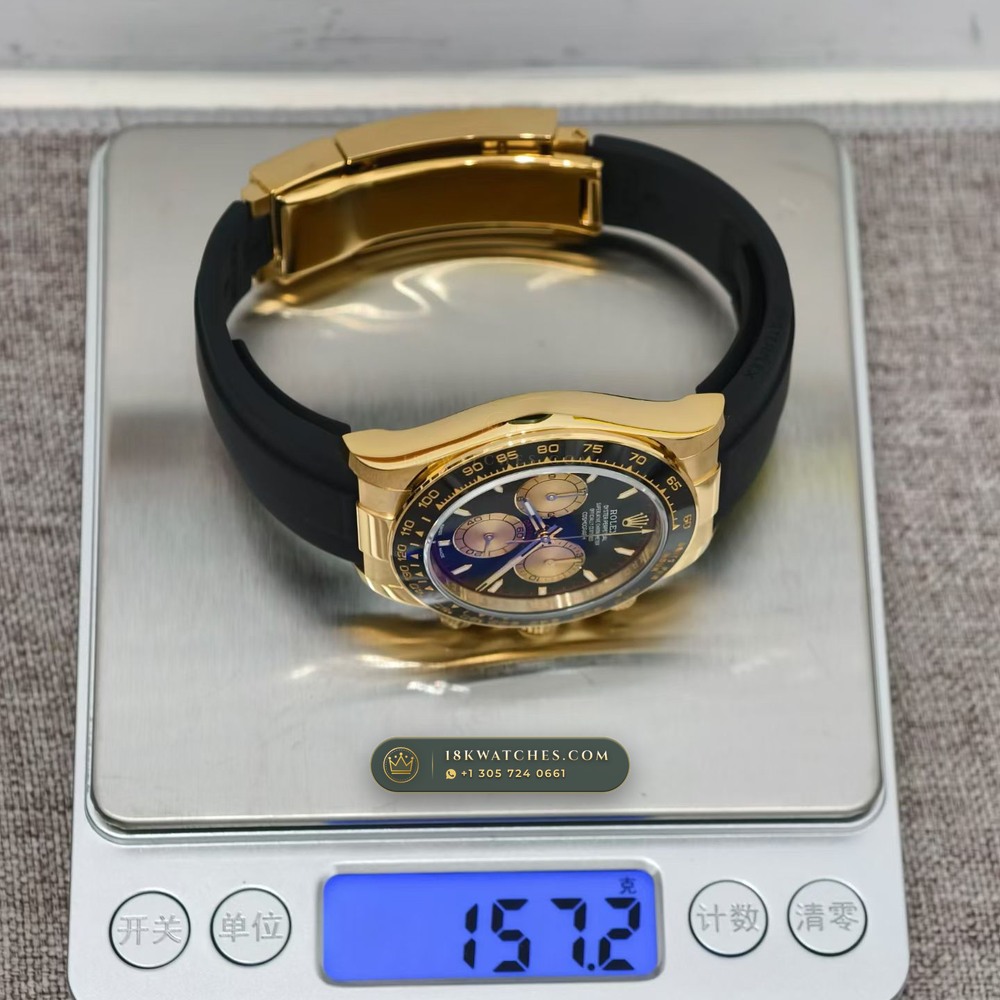 Rolex Cosmograph Daytona 18K Yellow Gold Free-Sprung Calibre Ref. 126518LN — Studio Gallery Plate IX in 18K Yellow Gold Au750 (160.6g Verified Mass, Rolex Manufacture Cal. 4131 - 72h Power Reserve)