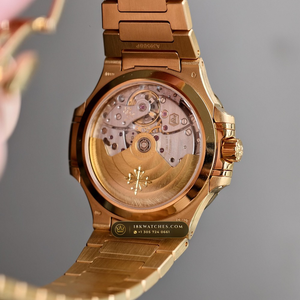 Patek Philippe Nautilus Ladies Automatic 18K Rose Gold Ref. 7118/1R — Studio Gallery Plate VII in 18K Rose Gold Au750 (145.9g Verified Mass, Patek Philippe Cal. 324 S C - 21K Gold Rotor)