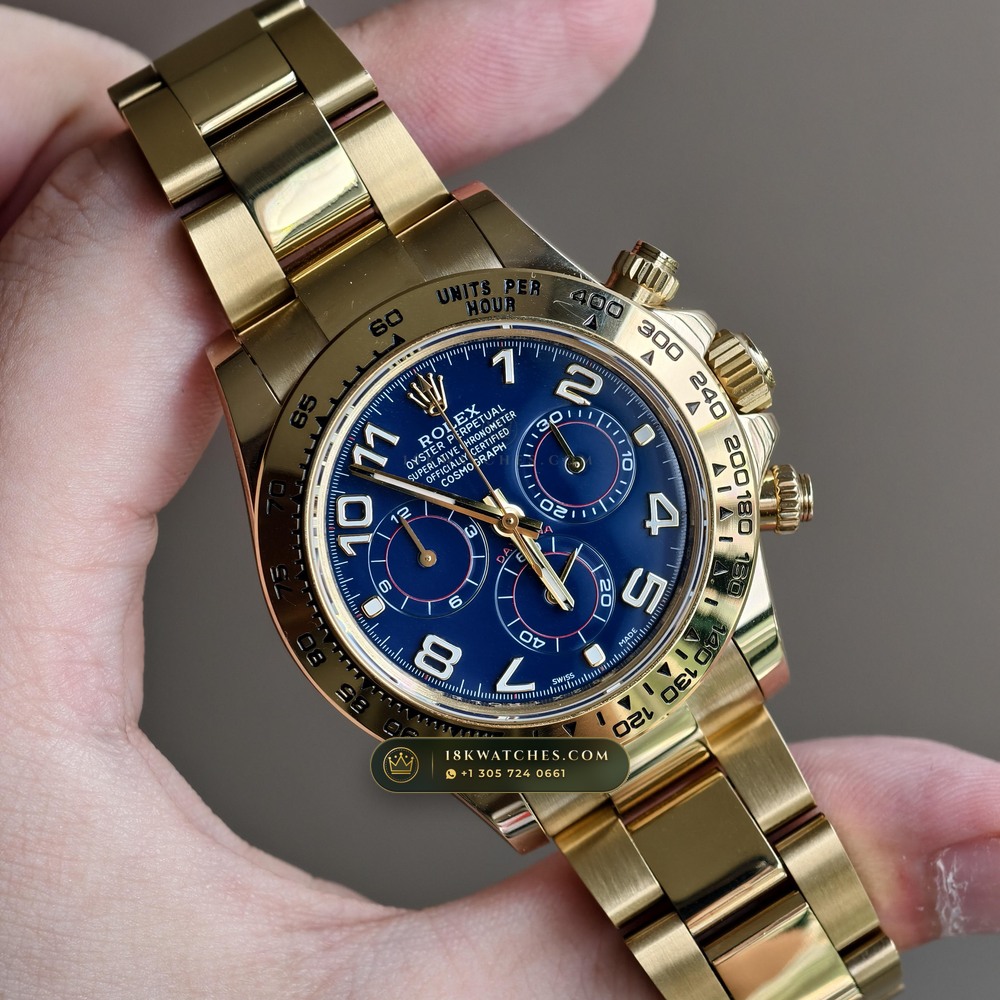 Rolex Cosmograph Daytona 18K Yellow Gold Ref. 116528 — Studio Gallery Plate II in 18K Yellow Gold Au750 (216.2g Verified Mass, Rolex Manufacture Cal. 4130 - 72h Power Reserve)