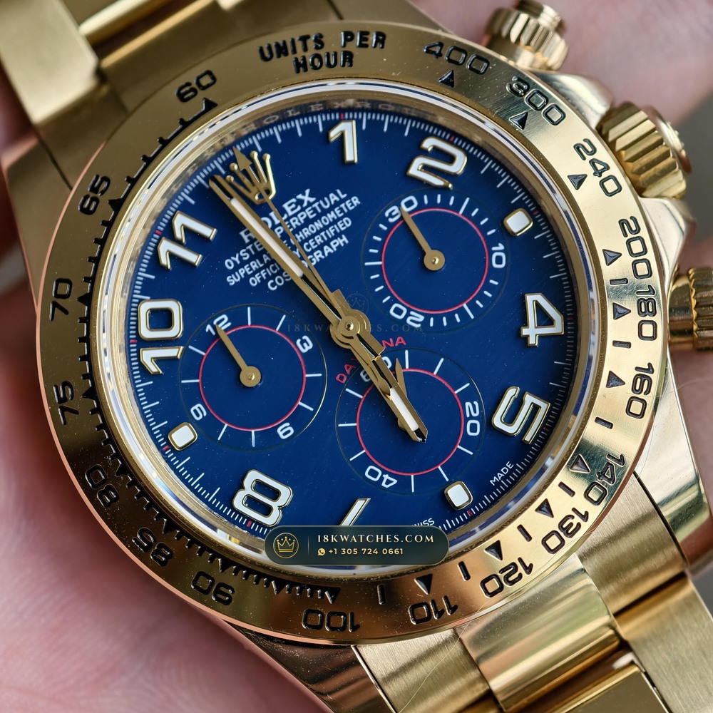 Rolex Cosmograph Daytona 18K Yellow Gold Ref. 116528 — Studio Gallery Plate IV in 18K Yellow Gold Au750 (216.2g Verified Mass, Rolex Manufacture Cal. 4130 - 72h Power Reserve)