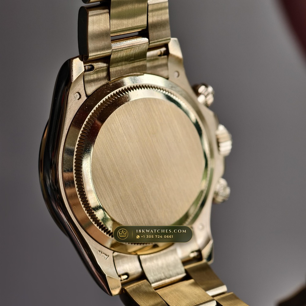 Rolex Cosmograph Daytona 18K Yellow Gold Ref. 116528 — Studio Gallery Plate VII in 18K Yellow Gold Au750 (216.2g Verified Mass, Rolex Manufacture Cal. 4130 - 72h Power Reserve)