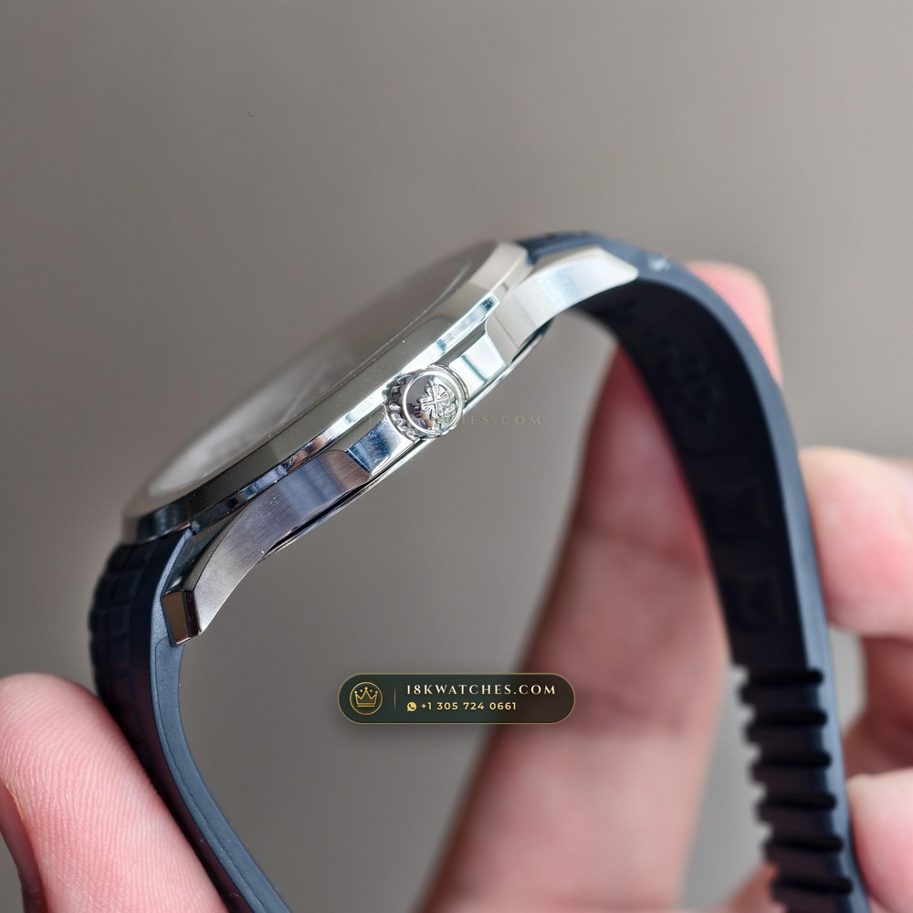 Patek Philippe Aquanaut Jumbo 42.2mm 18K White Gold Custom SW Dial Ref. 5168G — Studio Gallery Plate VI in 18K White Gold Au750 (120.4g Verified Mass, Patek Philippe Cal. 324 S C - 21K Gold Rotor)