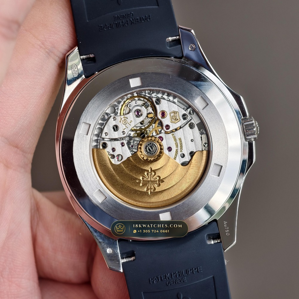 Patek Philippe Aquanaut Jumbo 42.2mm 18K White Gold Custom SW Dial Ref. 5168G — Studio Gallery Plate VII in 18K White Gold Au750 (120.4g Verified Mass, Patek Philippe Cal. 324 S C - 21K Gold Rotor)