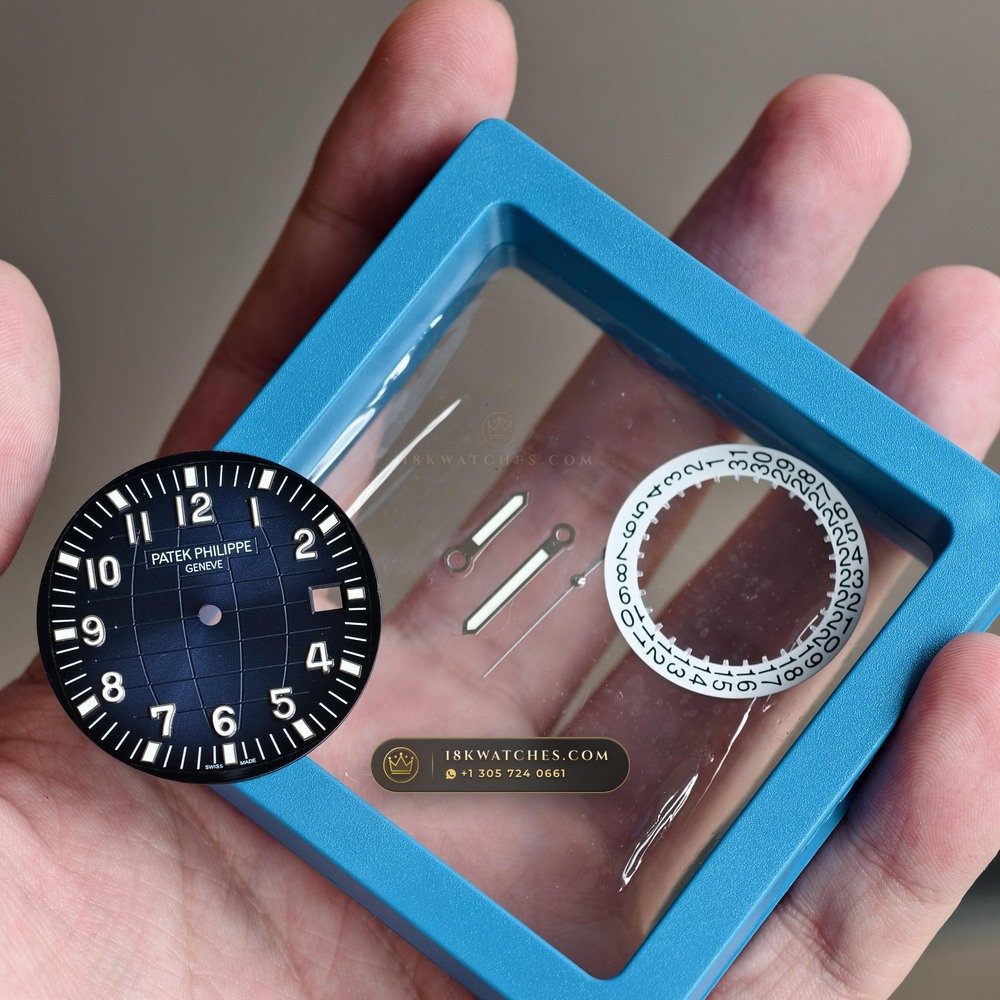 Patek Philippe Aquanaut Jumbo 42.2mm 18K White Gold Custom SW Dial Ref. 5168G — Studio Gallery Plate IX in 18K White Gold Au750 (120.4g Verified Mass, Patek Philippe Cal. 324 S C - 21K Gold Rotor)