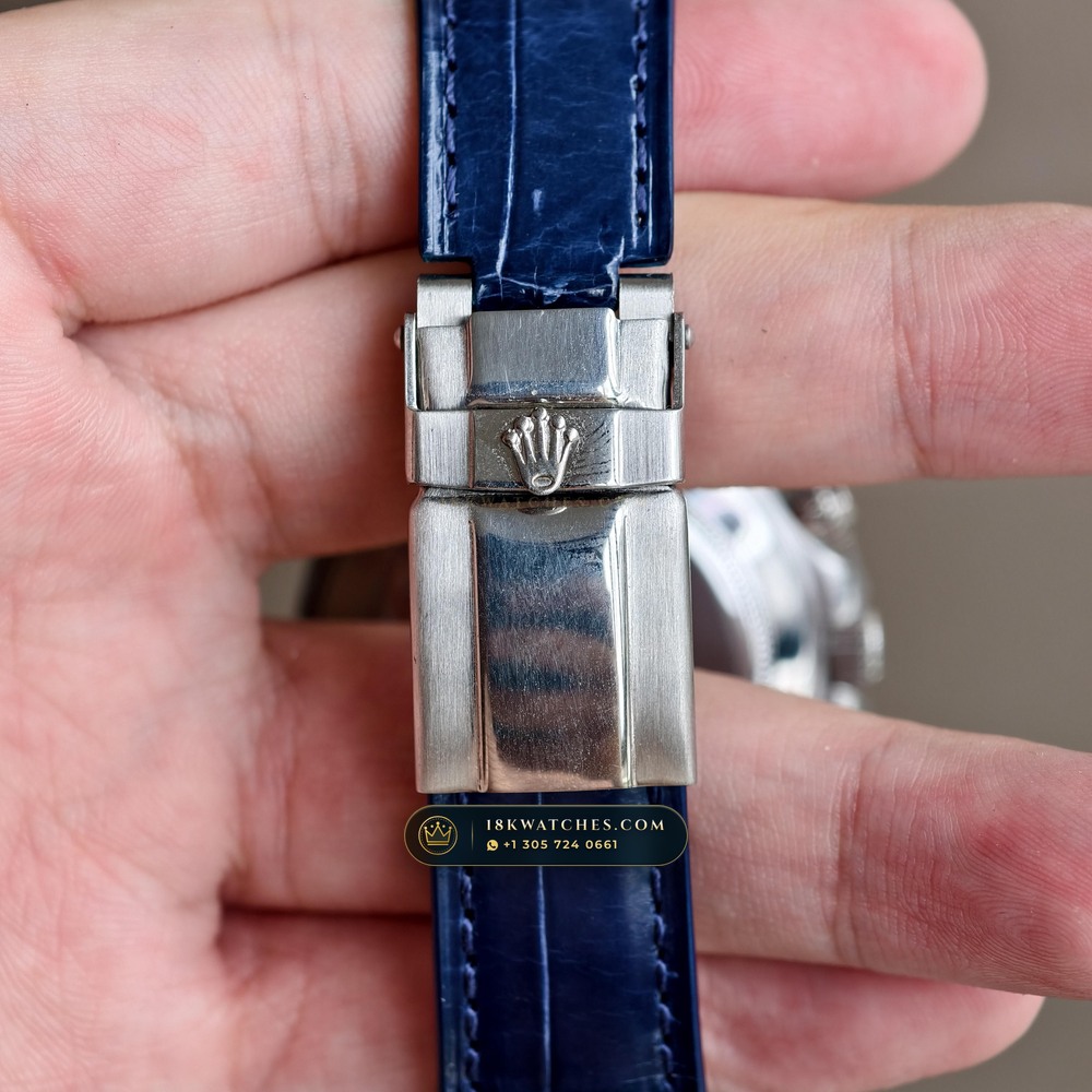 Rolex Cosmograph Daytona Blue Sodalite Stone Dial 18K White Gold Ref. 116589SACI — Studio Gallery Plate VII in 18K White Gold Au750 (153.2g Verified Mass, Rolex Manufacture Cal. 4130 - 72h Power Reserve)
