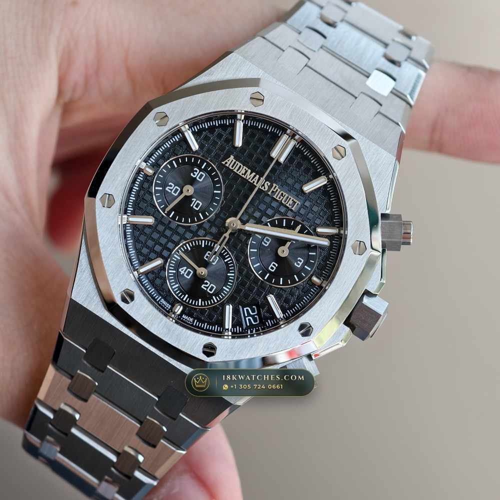 Audemars Piguet Royal Oak Selfwinding Chronograph 41mm Ref. 26240ST — Studio Gallery Plate II in 904L Stainless Steel Custom Architecture (180.6g Verified Mass, Audemars Piguet Cal. 4401 Flyback Chronograph)
