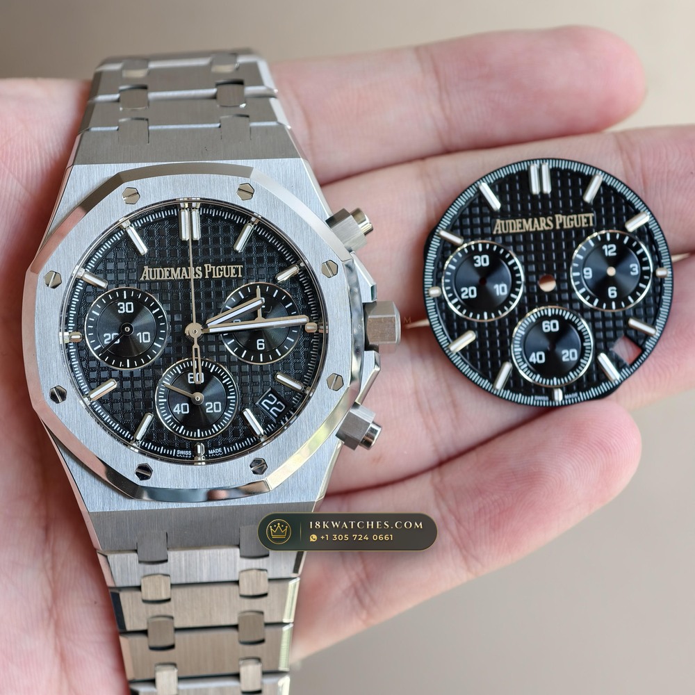 Audemars Piguet Royal Oak Selfwinding Chronograph 41mm Ref. 26240ST — Studio Gallery Plate IV in 904L Stainless Steel Custom Architecture (180.6g Verified Mass, Audemars Piguet Cal. 4401 Flyback Chronograph)