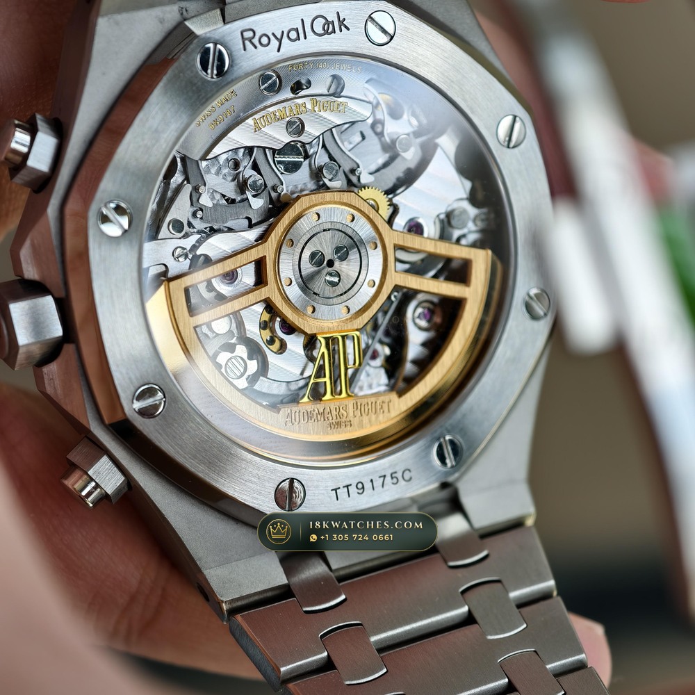Audemars Piguet Royal Oak Selfwinding Chronograph 41mm Ref. 26240ST — Studio Gallery Plate VIII in 904L Stainless Steel Custom Architecture (180.6g Verified Mass, Audemars Piguet Cal. 4401 Flyback Chronograph)