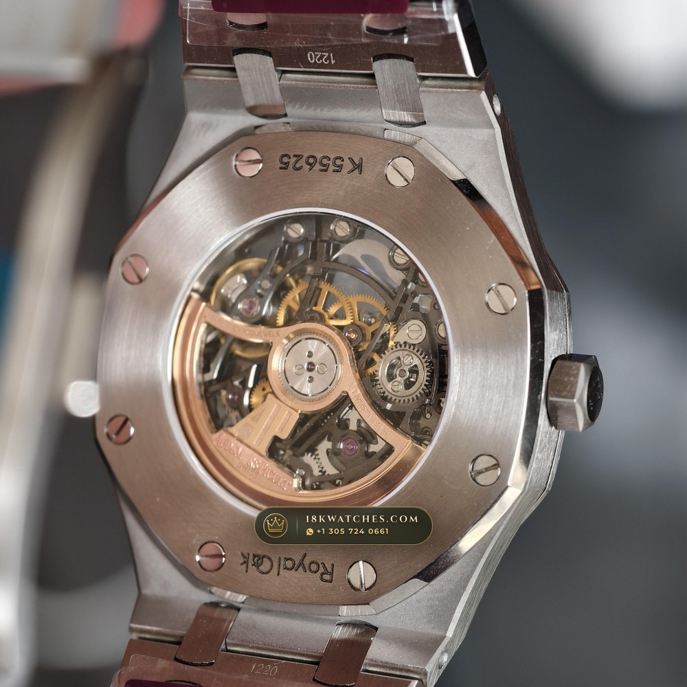 Audemars Piguet Royal Oak Double Balance Wheel Openworked 41mm Ref. 15407ST.OO.1220ST.01 — Studio Gallery Plate VII in 904L Stainless Steel Custom Architecture (162.3g Verified Mass, Audemars Piguet Cal. 3132 Dual-Balance Openworked)