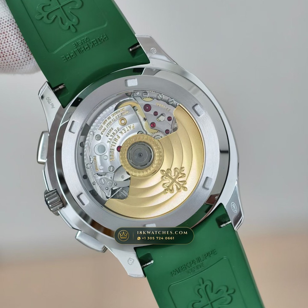 Patek Philippe Aquanaut Flyback Chronograph 18K White Gold Ref. 5968G — Studio Gallery Plate VI in 18K White Gold Au750 (136.5g Verified Mass, Patek Philippe Cal. CH 28-520 C - 21K Gold Rotor)