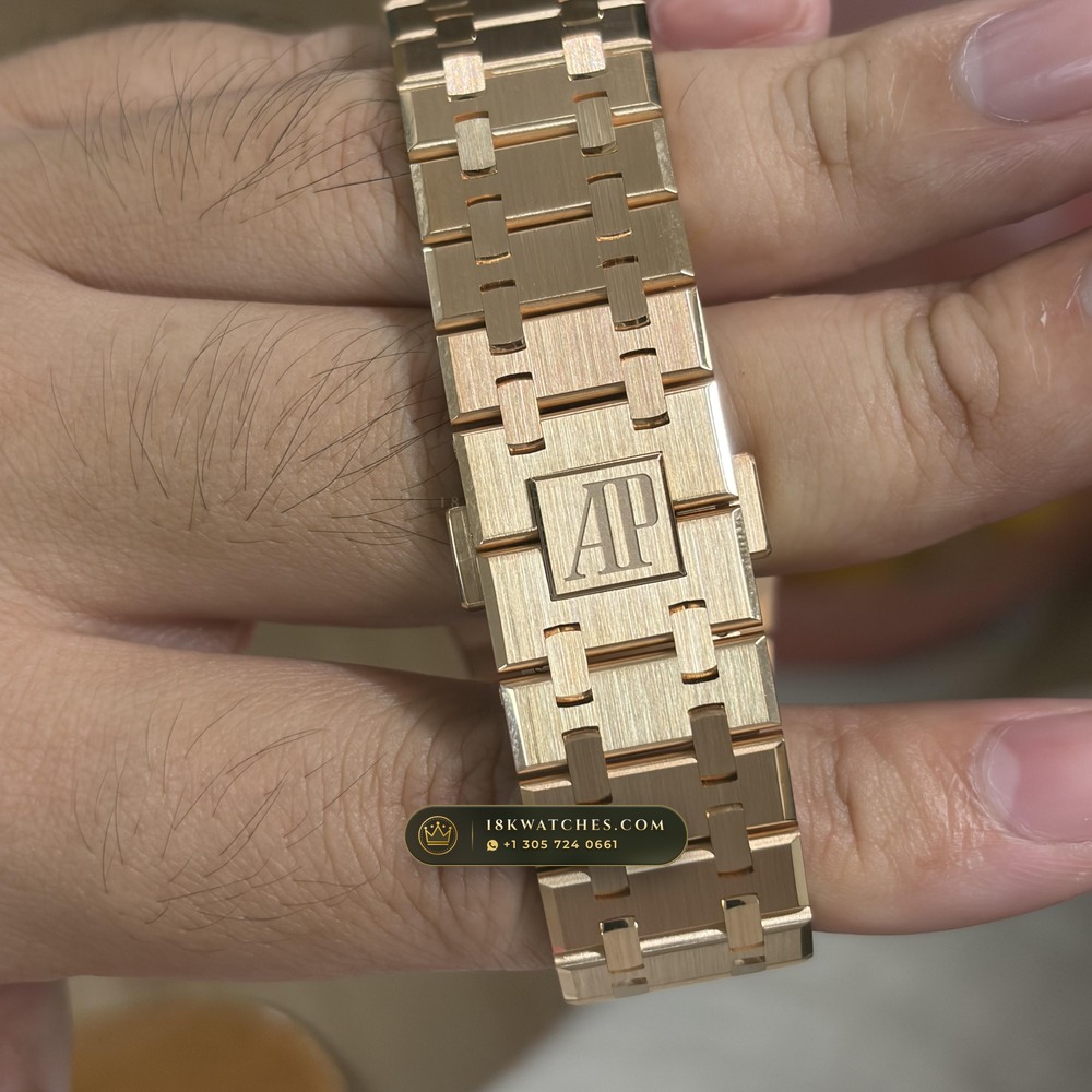 Audemars Piguet Royal Oak Double Balance Wheel Openworked 41mm 18K Rose Gold Ref. 15407OR.OO.1220OR.01 — Studio Gallery Plate X in 18K Rose Gold Au750 (224.8g Verified Mass, Audemars Piguet Cal. 3132 Dual-Balance Openworked)