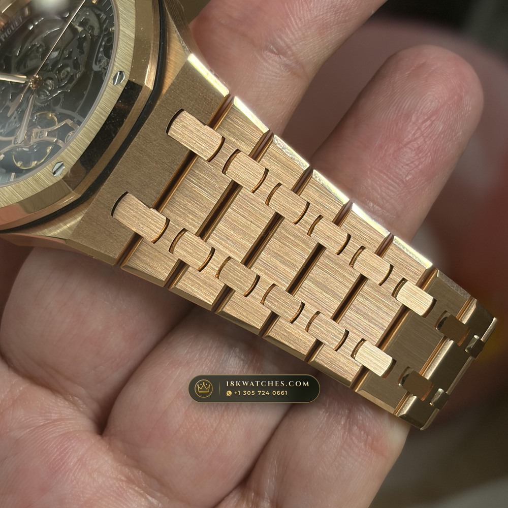 Audemars Piguet Royal Oak Double Balance Wheel Openworked 41mm 18K Rose Gold Ref. 15407OR.OO.1220OR.01 — Studio Gallery Plate VIII in 18K Rose Gold Au750 (224.8g Verified Mass, Audemars Piguet Cal. 3132 Dual-Balance Openworked)