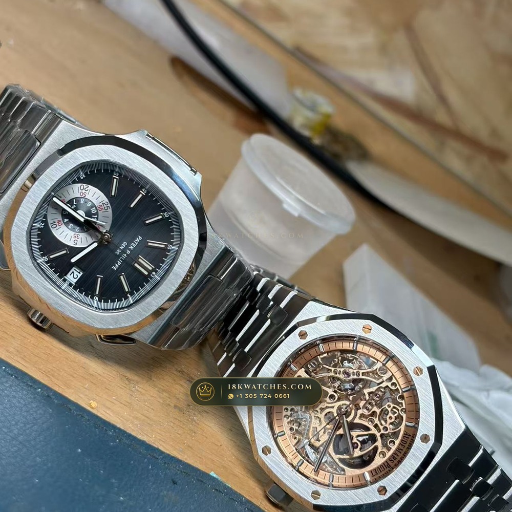 Audemars Piguet Royal Oak Double Balance Wheel Openworked 41mm Salmon Dial 5-Axis CNC Case Ref. 15407ST.OO.1220ST.02 — Studio Gallery Plate IX in 904L Stainless Steel Custom Architecture (161.8g Verified Mass, Audemars Piguet Cal. 3132 Dual-Balance Openworked)